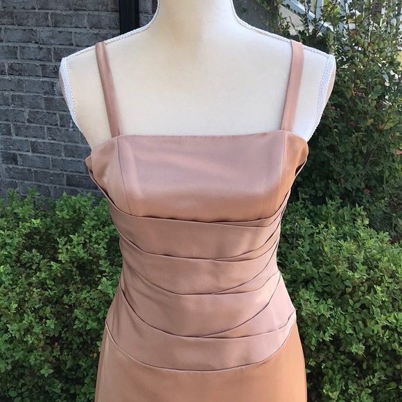 Size 6 Bella Formals Bronze Bridesmaid Dress - Picture 2 of 8